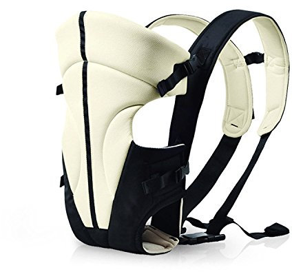 SONARIN Classic Marsupio Neonati anteriore e posteriore,portantina per bebè,Ergonomica, misura unica per tutti, si adatta alla crescita del tuo bambino, metodo a tre portatori(Beige)