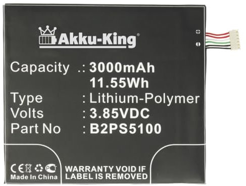 Akku-King Akku kompatibel mit HTC B2PS5100 - Li-Polymer 3000mAh - für HTC Desire 10 Pro, 10 Pro Dual SIM, One X9, X9 Dual SIM, X9E, X9U, D10i, D10w, E56ML