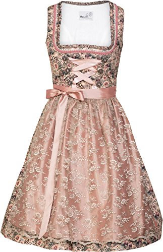 MarJo Dirndl Ember Altrosa oder Leo-Sand 58er Länge (32, Leo-Sand)