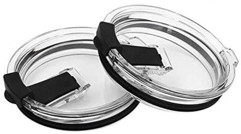 Gteller Tumbler Replacement Lid for 20 oz, 30 oz Tumbler - Splash Resistant, Leak Spill Proof and Straw Friendly (20 oz Black)