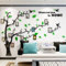 Wandtattoo Baum 3D DIY Wandaufkleber Family Stammbaum Fotowand Baum Wandtattoo Wall Sticker mit Bilderrahmen Foto Wandsticker Wanddeko Deko Wohnzimmer Schlafzimmer (Grun Rechts,XXL)