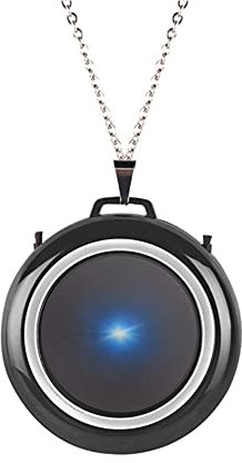 Qiumi Personal Wearable Air Purifier Necklace | Mini Portable Air Freshner Ionizer | Eliminating Germs, Dust, Viruses, Bacteria, Allergens, Mold, Odors (Black)