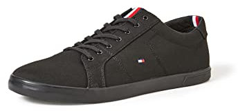 Tommy Hilfiger Herren Vulcanized Sneaker Schuhe, Schwarz (Black/Black), 48 EU