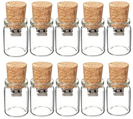 Anloter USB-Stick, 2 GB, niedliches Fläschchen, USB-Stick, transparentes Glas, Daumenlaufwerk als Geschenk (2 GB)