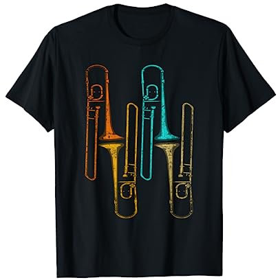 Retro Jazz Musikinstrument Posaunist Geschenk Posaune T-Shirt