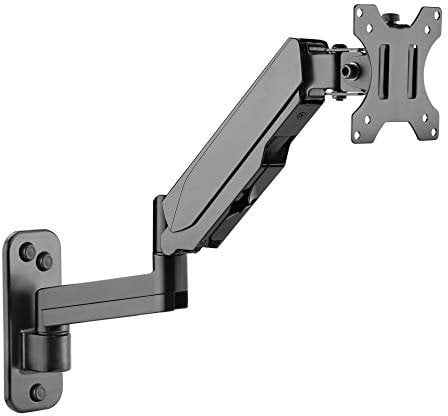 RICOO Monitorhalterung Schwenkbar Neigbar Gasfeder für Bildschirm 17-32 Zoll Monitorarm Höhenverstellbar S4511 Bildschirmhalterung PC Arm Computer-Monitor Wandhalterung Halterung Wand VESA 75 & 100
