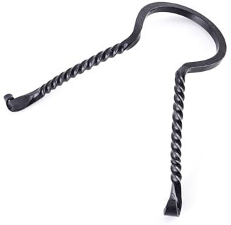 Ulfberth handgeschmiedeter Omega Trinkhornständer aus Stahl | Mittelalter Ständer für Trinkhorn | Wikinger Met (L)