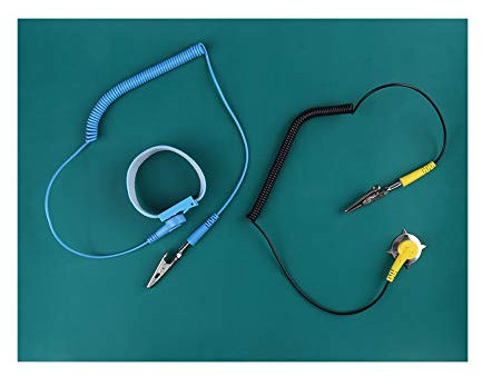 Anti-Statik-Tischmatten-Set, Wärmeisolierung Silikon-Reparaturmatte Elektrostatische Entladung Anti-Statik-Handschlaufe Erdungsdraht-Matten-Set für die Telefonreparatur