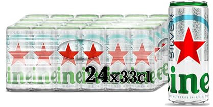 Heineken Silver Cerveza Lager Pack Lata, 24 x 33cl