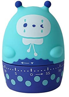 Hoshen Mechanischer Timer, Cartoon Cute Time Manager, Student Learning Self-Diszipline Erinnerung, Küchentimer - Blau