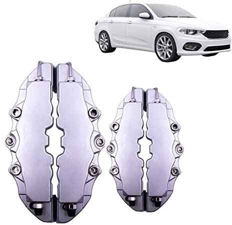 Linsition Brake Caliper Covers - Car Disc Brake Caliper Covers Front | High Gloss and Heat Resistant, 3d Disc Brake Caliper Car Covers Front & Rear Kit Car for Car Accessories Universal