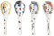 Juego de cucharas de sopa de cerámica, estilo chino, cucharas de arroz de porcelana esmaltada, juego de 4 cucharas asiáticas (bohemias)