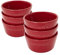 Henckels Ceramics 6-pc Round Ramekin Set - Cherry Red