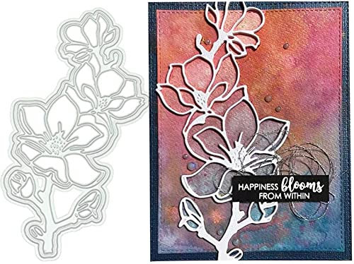 Stanzschablone zur Kartengestaltung im Vintage-Blumen-Design, Schablonen für Kartenherstellung, Bastelarbeiten, Scrapbooking, Fotoalbum, dekorative