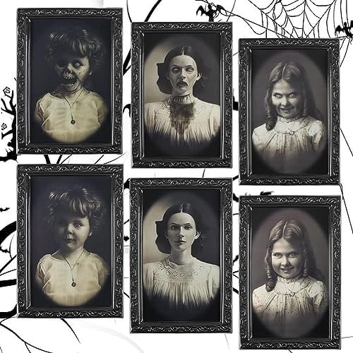 Halloween Deko Horror Dekoration Indoor Set Accessoires Party Gesichtsveränderung Bilderrahmen Girlande Gruselig Zubehör Türdeko Fenster Wanddeko Haus Wohnung Innen Hängedeko Decoration