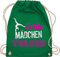 Shirtracer Turnbeutel Rucksack - Echte Mädchen turnen I Geschenk Turnerin - Unisize - Grün - kunstturnen kinderturnbeutel sport turn beutel für turner 25. geburtstag gymnastic stoffbeutel sportbeutel