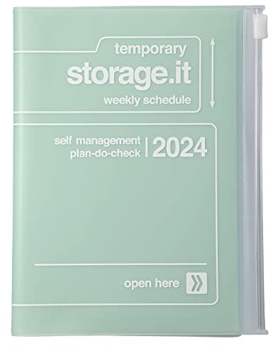 MARK'S 2023/2024 Taschenkalender A5 vertikal, Storage it, Mint: Von September 2023 bis Dezember 2024