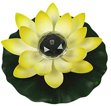 Hemobllo Artificial Outdoor Plants Light up Lilies Solar Powered Decoration Light Chinese Wedding Decoration Solar Pool Lights LED Lights Pool Lights Tub