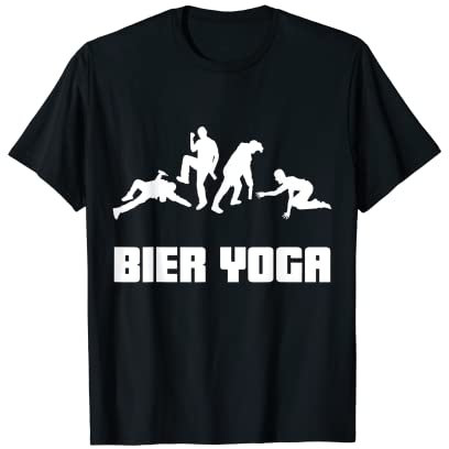 Bier Yoga Saufen Voll Spiel Malle JGA lustiges Sauf T-Shirt