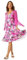 Roman Originals Women Textured Pointelle Shrug - Ladies Drop Needle Open/Tie Front Cropped Cardigan Lace Embellished Casual Summer Classic Cover Up Knitwear Cardie - Fuchsia Rose - Size 10