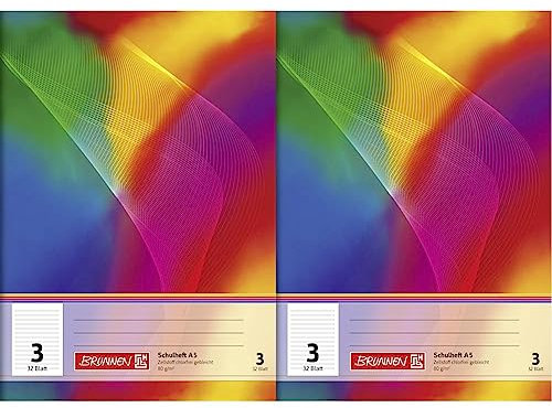 Brunnen 104530302 Schulheft A5 (32 Blatt, liniert, Lineatur 3, Klasse 3) (Packung mit 2)