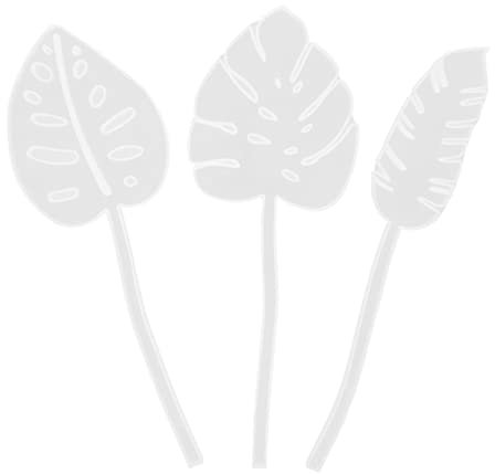 BESTonZON 3st Harz-epoxy-form Blattformen Silikonformen Basteln Gießformen Aus Kunstharz Monstera-blatt-epoxy Blatt-statue- Bastelblatt Bankett Kieselgel Weiß Epoxid Tropische Pflanzen