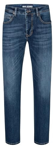 MAC Jeans Herren Arne Straight Jeans, H549 Navy Blue Authentic wash