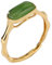 Lllunimon Grüne Jade Ring für Frauen, Vintage Edelstein Ring 925 Sterling Silber Aussage Versprechen Ring Geschenk für sie an Weihnachten Geburtstag Jahrestag,Gold