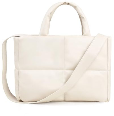 CANBOX Gesteppte Crossbody Taschen Handtasche, PU Leder Schultertasche Puffer Tote Bag mit Reißverschluss, Crossbody Bag Umhängetasche Bag für Damen