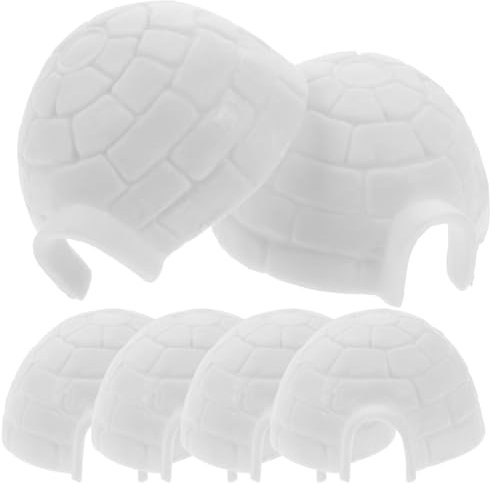 Garneck 6 Stück Mini-Iglu-Modelle Kinder-Iglu-Spielzeug Iglu-Figur Simuliertes Eishaus-Modell Arktische Figuren Spielzeug Für Mikro-Landschaft Weihnachten Puppenhaus-Dekoration