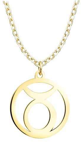 Sofia Milani - Damen Halskette 925 Silber - vergoldet/golden - Stier Sternzeichen Anhänger - N0723
