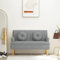 Festnight Sitzbank mit Rückenlehne Sofabank mit Armlehne 2 Sitzer Sofa Retro Küchensofa Esszimmerbank Polsterbank Loungesofa Flurbank Loungebank Essbank Stoffsofa Küchenbank Bank Küche Hellgrau