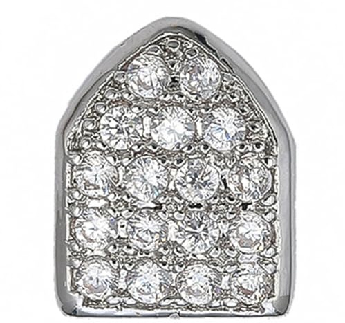 Hip Hop Teeth Fashion Diamond Top Mouth Bling Single Bottom Grills for Men Women