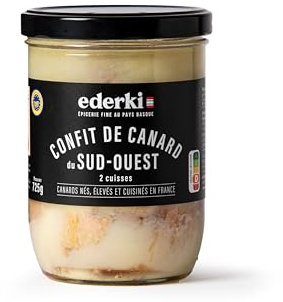 EDERKI - CONFIT DE CANARD - Deux Cuisses 725g - IGP Sud Ouest
