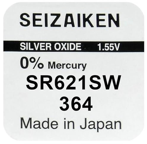 Generic 1 x Seiko SR621SW 364 Seiko Watch Battery Button Watch Battery Made in Japan