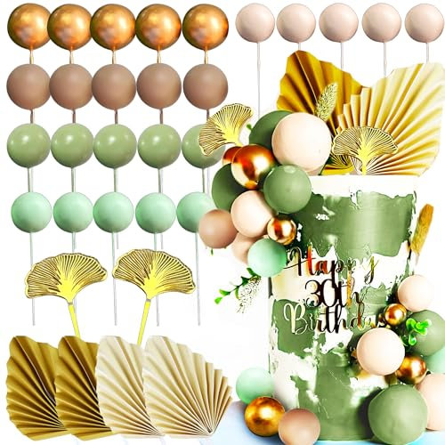 JeVenis Sage Green Cake Decoration Oliver Green Cake Topper Baby Shower Cake Decoration for Wedding Bridal Shower Birthday