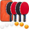 Baozun Tischtennisschläger-Set, Tischtennis-Set, Tischtennisschläger enthält Tischtennisschläger, Bälle Und Aufbewahrungstasche