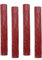 4er Pack Rustikale Stabkerzen H:24 cm Ø:3,4 cm - 24 Stunden Brenndauer - dicke Kerzen Dinnerkerzen Tafelkerzen Kirchenkerzen, Farbe:Dunkelrot