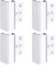 sourcing map 4 Pack Home Security Door Lock, Door Reinforcement Lock 3 Inch Stop Withstand 800lbs, Front Door Kick in Security Protector for Inward Swinging Door, White