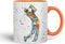 Vixar Golfer Golf Sport Watercolour Hobby Ceramic Coloured Mug Cup for Tea Coffee Hot Brew 330ml 11Oz Gift (Orange)