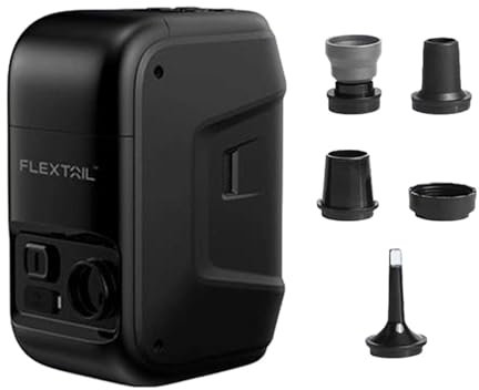 Harilla Elektrischer Luftfüller, Luftpumpe zum Aufblasen und Entleeren, kabellose Luftpumpe, 5 Adapter, tragbare Luftpumpe für Wasserspielzeug, Luftbetten,