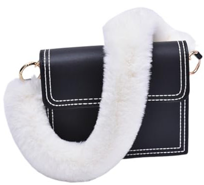 Asudaro 40 cm/60 cm/120 cm Plüsch-Taschengurt, Damen-Plüsch-Taschengurt, Ersatz-Handtaschengurt, Geldbörsengurt, für Handtaschen/Umhängetaschen/Umhängetaschen
