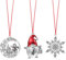 Gjinxi Weihnachtsdeko Schneeflocke Schneemann Weihnachtsbaum Ornamente Anhänger aus Metall Schlüsselanhänger-Anhänge Weihnachtsschmuck Christbaumschmuck Weihnachtsanhänger Hochzeit Garten Baumschmuck