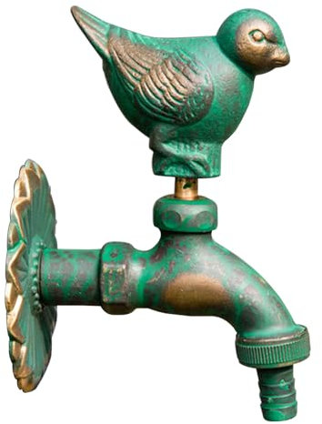 SXWYLZ Robinet Jardin Vintage Robinet Exterieur Jardin 1/2 Laiton Robinet D'Eau Froide Extérieur Mural en Bronze Robinet Mural Extérieur Laiton