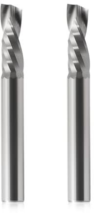 Up & Down Cut Bit 6mm Shank with 6mm (0.236) Cutting Diameter,Compression Bit Single Flute Spiral CNC Router Bits Schaftfräser Wolframkarbid Fräser Set 2 Pack
