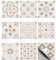 CHGCRAFT 36 autocollant de Carrelage Floral Pastel Autocollant de Carrelage Mural Géométrique à Décoller et à Coller Autocollant Imperméable pour Carrelage Mural de Cuisine Salle de Bain 4x4pouces