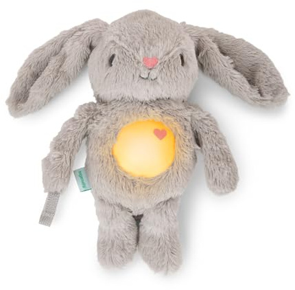 Ingenuity Sylvi Cuddle Pal Baby Beruhiger mit Schrei-Aktivierung, 10 Beruhigende Melodien, Plüsch Hase, ab 0+ Monaten – Beruhigender Trost für den Tagesschlaf