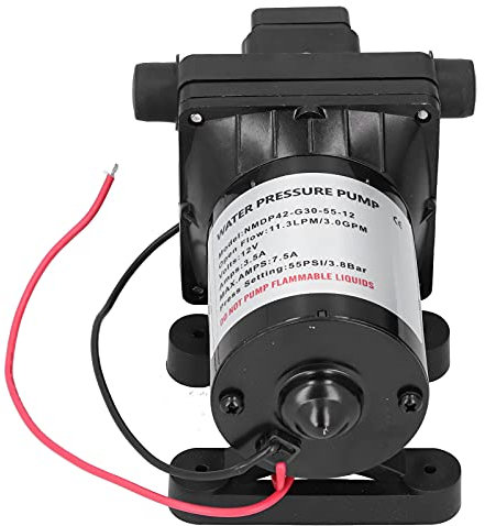 Bomba de diafragma de presión de Agua 3.0GPM 55PSI 12V, Serie 42 para Marina, RV, Inodoro móvil, Limpieza de Carreteras, Lavadora de Autos portátil, Lavado de Pisos, Bomba de Agua