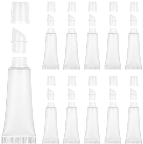 10 Stück Leere Lippenröhrchen, Mini Make Up Behälter, 10ml Transparent Nachfüllbare Tubes, Mini Kosmetische Behälter Für Kosmetik Make Up, Reise Toilettenartikel, Lippenbalsam