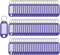 Lot de 100 porte-clés en plastique avec étiquettes d'identification pour bagages (violet)